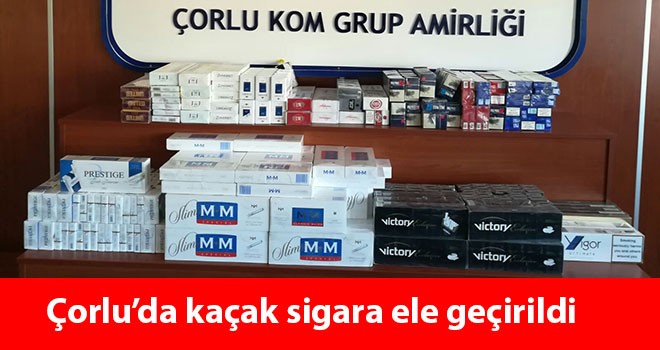 Çorlu’da kaçak sigara ele geçirildi