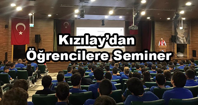 Kızılay Çorlu Şubesi’nden öğrencilere bilgilendirme semineri