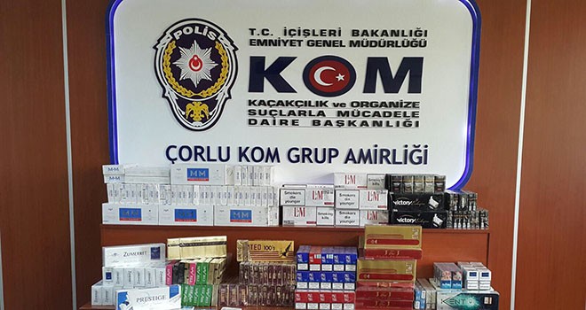 Çorlu’da 3 bin 500 Paket Kaçak Sigara Ele Geçirildi