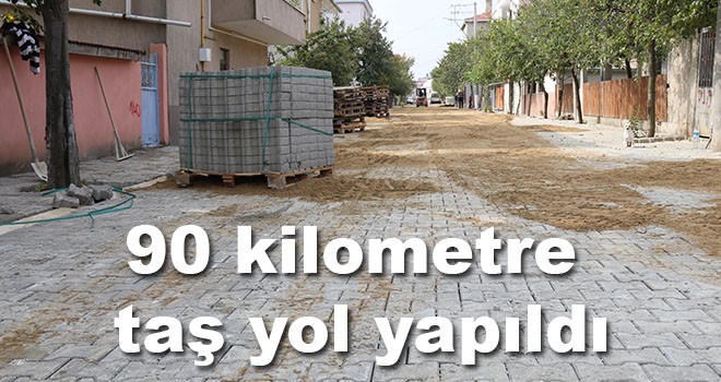 Ergene’de 90 kilometre parke taş yol yapıldı