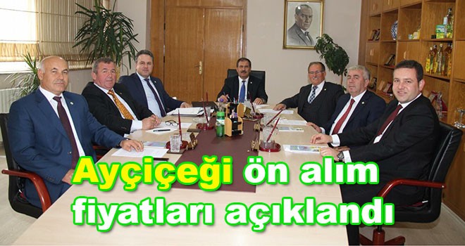 Trakya Birlik ayçiçeği ön alım fiyatlarını açıkladı