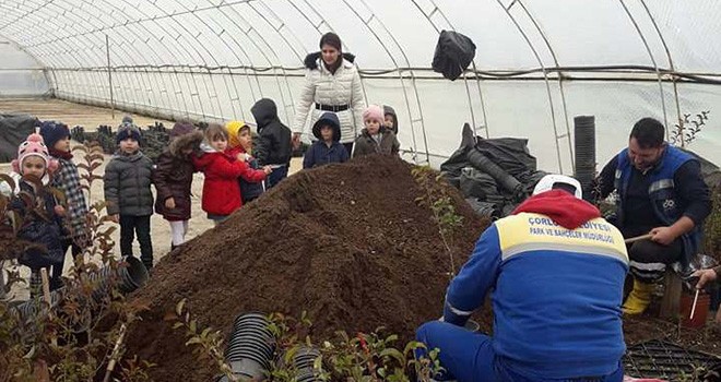 Öğrencilerden Sera Ziyareti