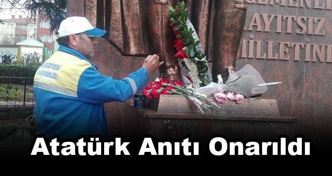 Atatürk Heykelinin Onarımı Yapıldı