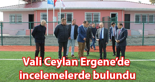 Vali Ceylan Ergene’de incelemelerde bulundu