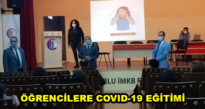 Çorlu'da Öğrencilere Covid-19 Eğitimi