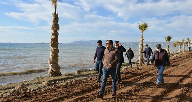 Başkan Cüneyt Yüksel Yeni Sahil Yolu Projesi Çalışmalarını İnceledi