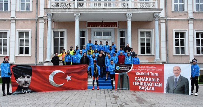 Tekirdağ Toprağını Bisikletçiler Çanakkale’ye Götürecekler