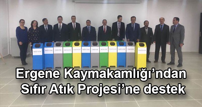 Ergene Kaymakamlığı’ndan Sıfır Atık Projesi’ne destek