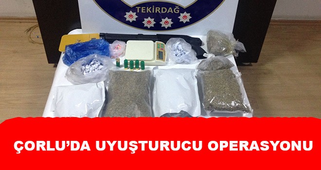 Çorlu’da uyuşturucu operasyonu 4 gözaltı