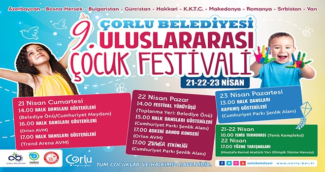 9. Uluslararası Çocuk Festivali Başlıyor