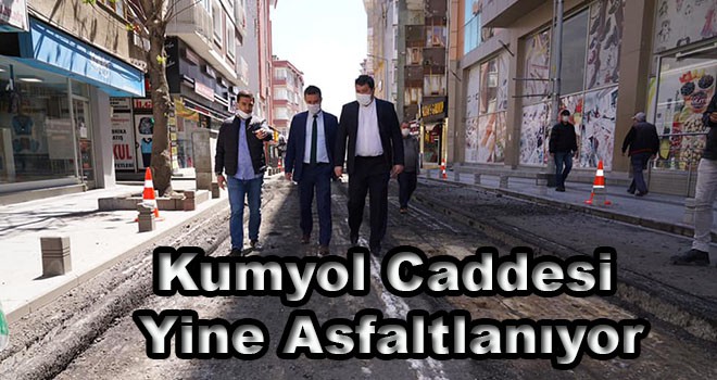 Çorlu Belediyesi Kumyol Caddesi’ni Yine Asfaltlıyor