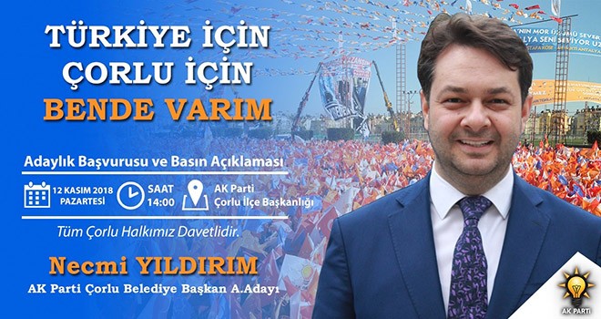 Televizyonların tanınmış ismi Çorlu’dan aday adayı