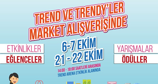 Trend Arena’nın Minik Trend ve Trendy’leri Market Alışverişinde Buluşuyor