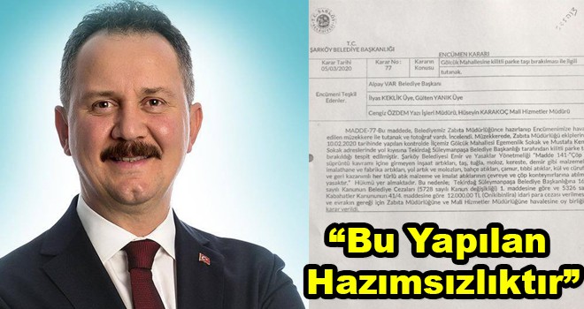 AK Parti Tekirdağ İl Başkanı Mestan Özcan, “Bu Yapılan Hazımsızlıktır”