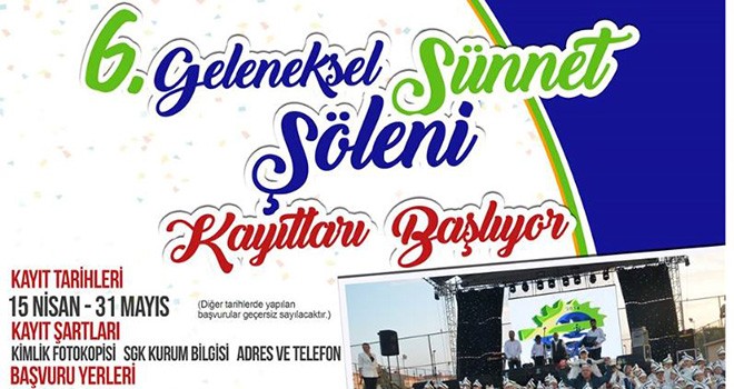 Ergene’de Sünnet Şöleni Kayıtları Başladı