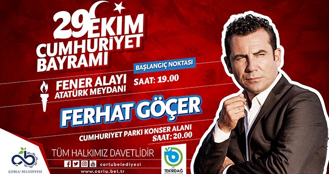 Cumhuriyet Konserinde Ferhat Göçer sahne alacak