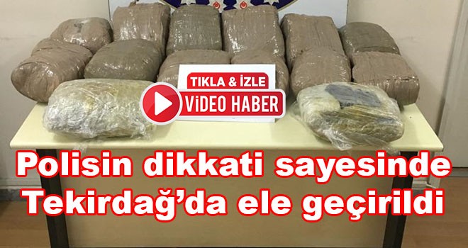 Polisin dikkati ile 17 kilo uyuşturucu ele geçirildi