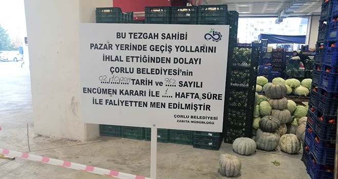 Kurallara Uymayan Pazarcı Esnafı Cezalandırıldı