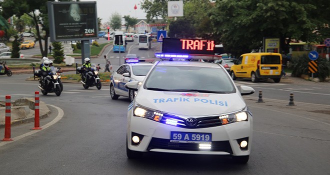 Çorlu’da trafik denetimleri sürüyor