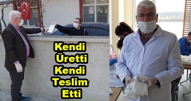 Başkan Yüksel Maskeleri Bizzat Teslim Ediyor