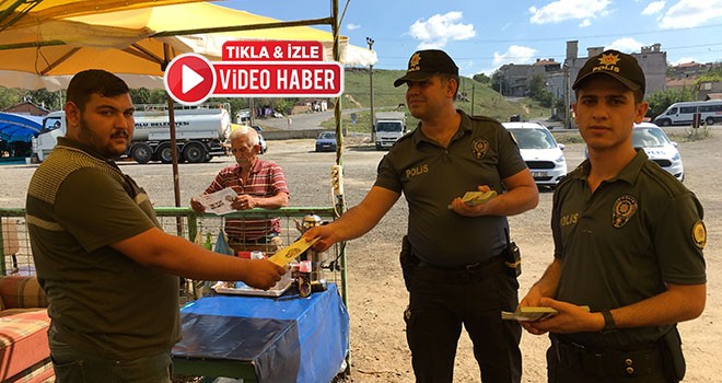 Çorlu polisi kurban pazarında broşür dağıtarak uyarıda bulundu