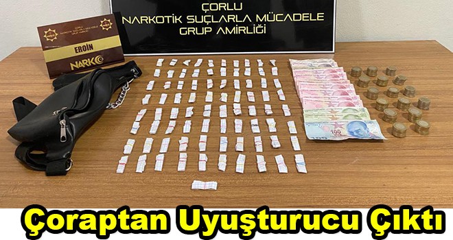 Çoraptan Uyuşturucu Çıktı