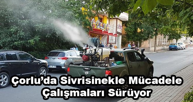 Çorlu’da Sivrisinekle Mücadele Çalışmaları Sürüyor