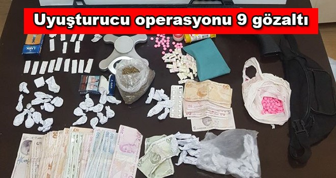 Çorlu’da uyuşturucu operasyonu 9 gözaltı