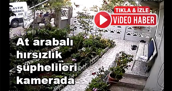 At arabalı hırsızlık şüphelileri kamerada