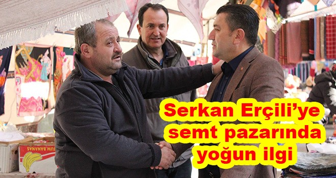 Erçili’ye semt pazarında yoğun ilgi