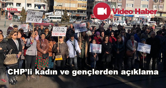 CHP’li kadın ve gençlerden çocuk ve kadın istismarına hayır açıklaması