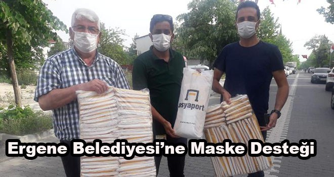 Ergene Belediyesi’ne Maske Desteği