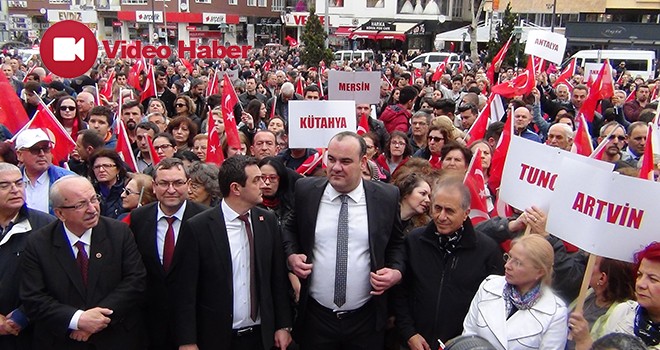 CHP’den şehitlere saygı yürüyüşü