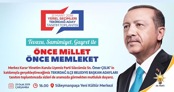 AK Parti Tekirdağ Adaylarını Açıklıyor