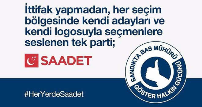 Saadet Partisi Çorlu Belediye Başkan Adayı Vakitçi, “Saadet her yerde tek başına”