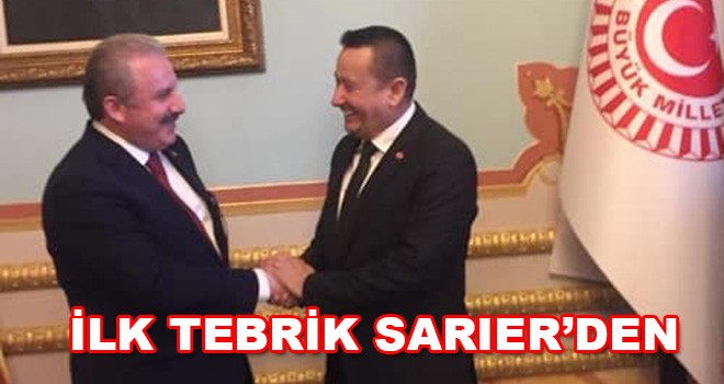 İlk tebrik Sarıer’den