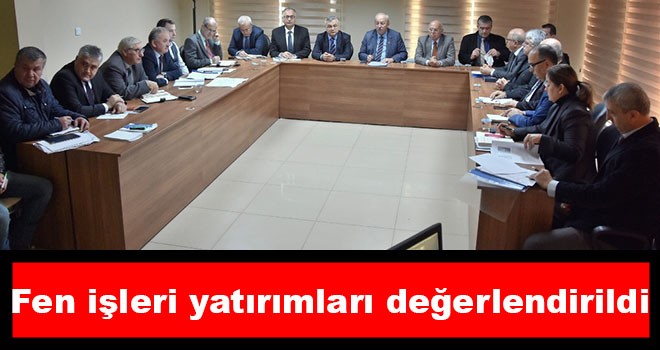 Tekirdağ Büyükşehir Belediyesi fen işleri yatırımlarını değerlendirdi